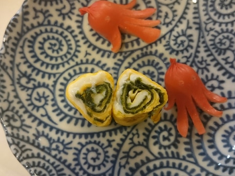 お弁当のすきまに。三角のりたまごやき
